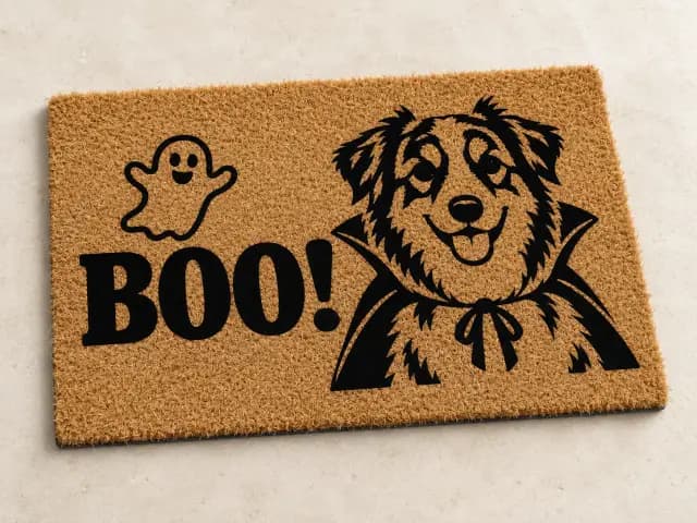 Cape & Boo personalized outdoor mat example